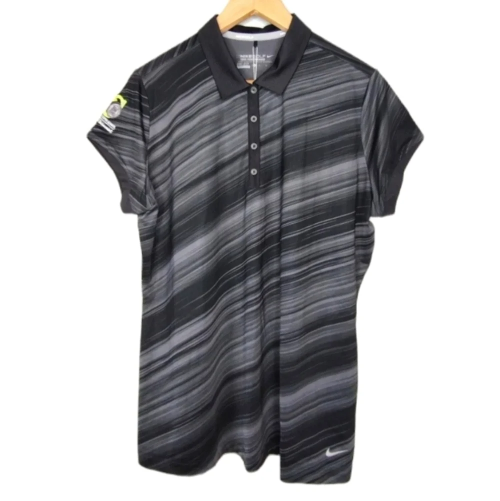 NWT Nike Gold Tour Performance Standard Fit Dri-Fit Shirt - Picture 1 of 14